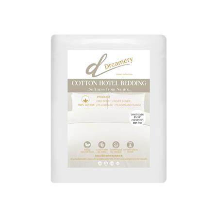ปลอกผ้านวม DREAMERY CT SATEEN300TN 100X90 นิ้ว สีขาว_1