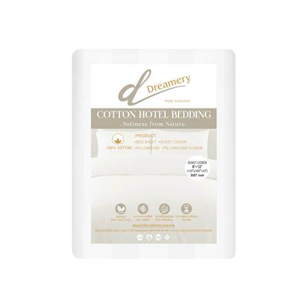 ปลอกผ้านวม DREAMERY CT STRIPE300TN 110X100 นิ้ว สีขาว_3