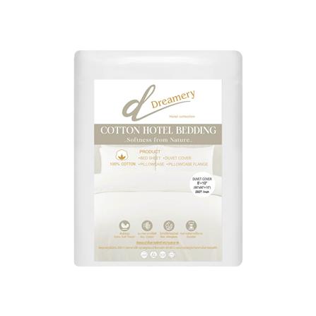 ปลอกผ้านวม DREAMERY CT SATEEN250TN 90X90 นิ้ว สีขาว_1