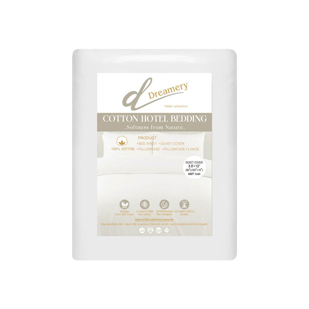 ปลอกผ้านวม DREAMERY CT SATEEN400TN 80X100 นิ้ว สีขาว