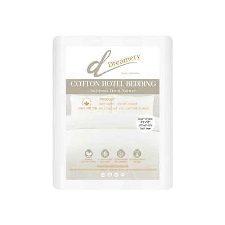 ปลอกผ้านวม DREAMERY CT STRIPE300TN 70X90 นิ้ว สีขาว_3