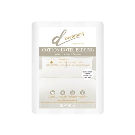 ปลอกผ้านวม DREAMERY CT STRIPE250TN 80X100 นิ้ว สีขาว_3