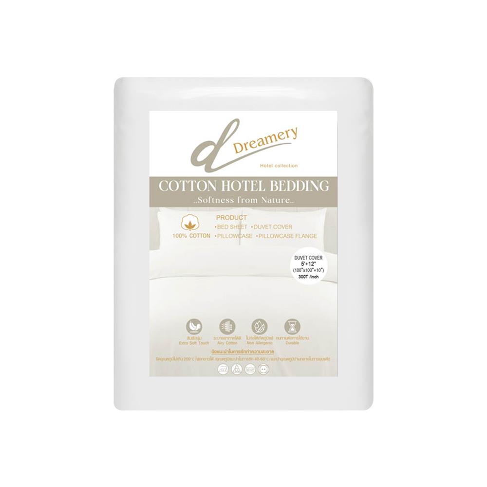 ปลอกผ้านวม DREAMERY CT SATEEN300TN 100X100 นิ้ว สีขาว