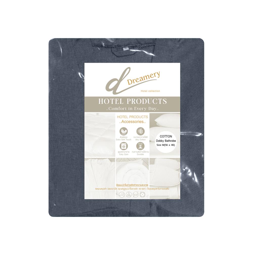 ชุดคลุมอาบน้ำ DREAMERY COTTON DOBBY ไซซ์ M สี NAVY