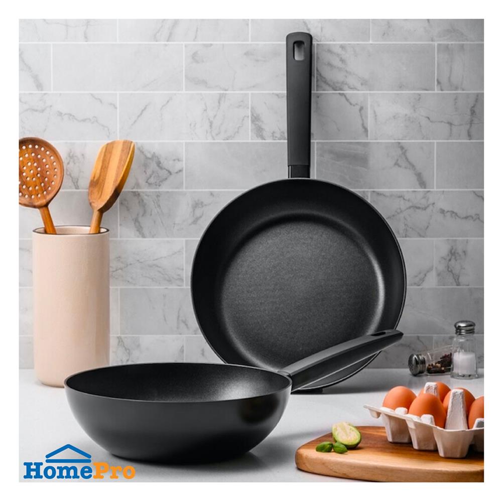 กระทะตื้น 28 ซม. LOCKNLOCK THE BLACK IH สีดำ