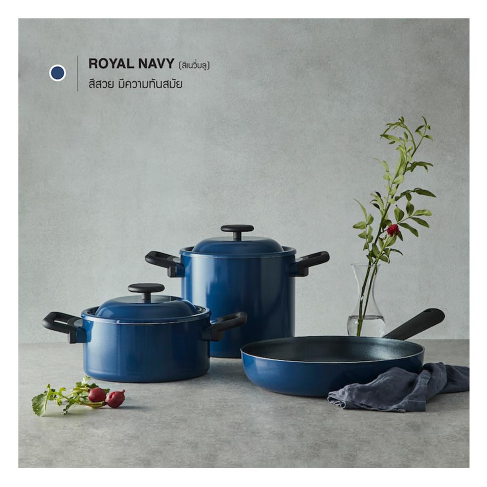 กระทะ 28 ซม. LOCKNLOCK DECORE สีน้ำเงิน