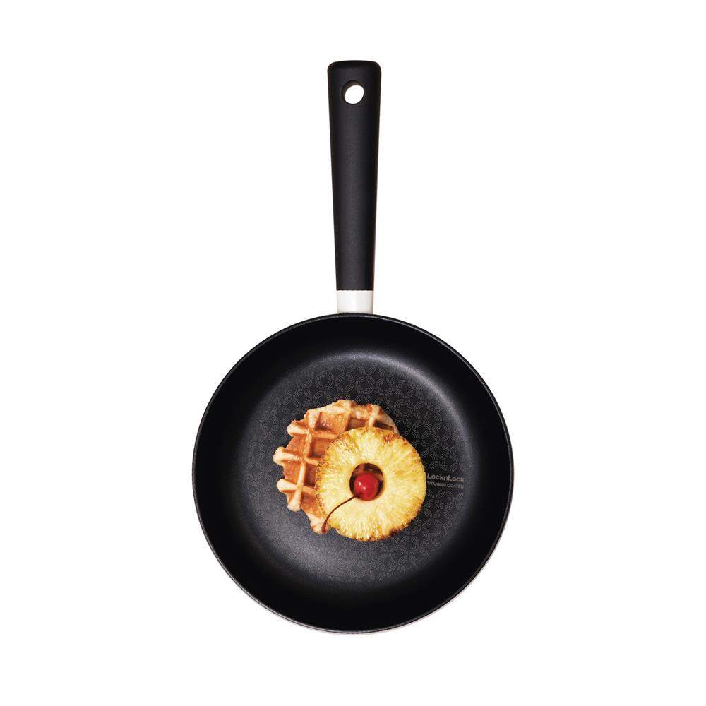 กระทะลึก 24 ซม. LOCKNLOCK DECORE สีครีม