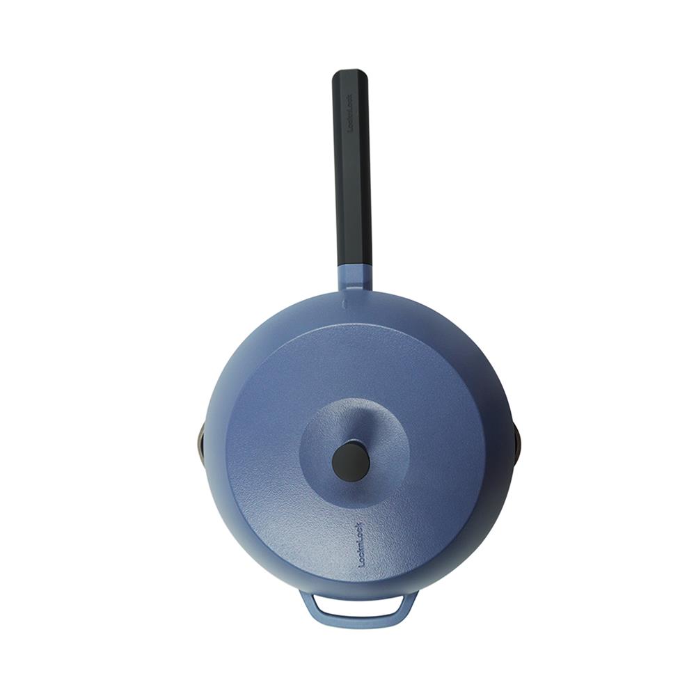 กระทะลึกพร้อมฝา 24 ซม. LOCKNLOCK สีน้ำเงิน