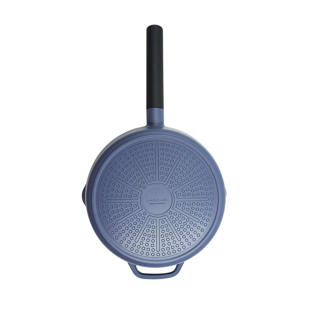 กระทะลึกพร้อมฝา 24 ซม. LOCKNLOCK สีน้ำเงิน