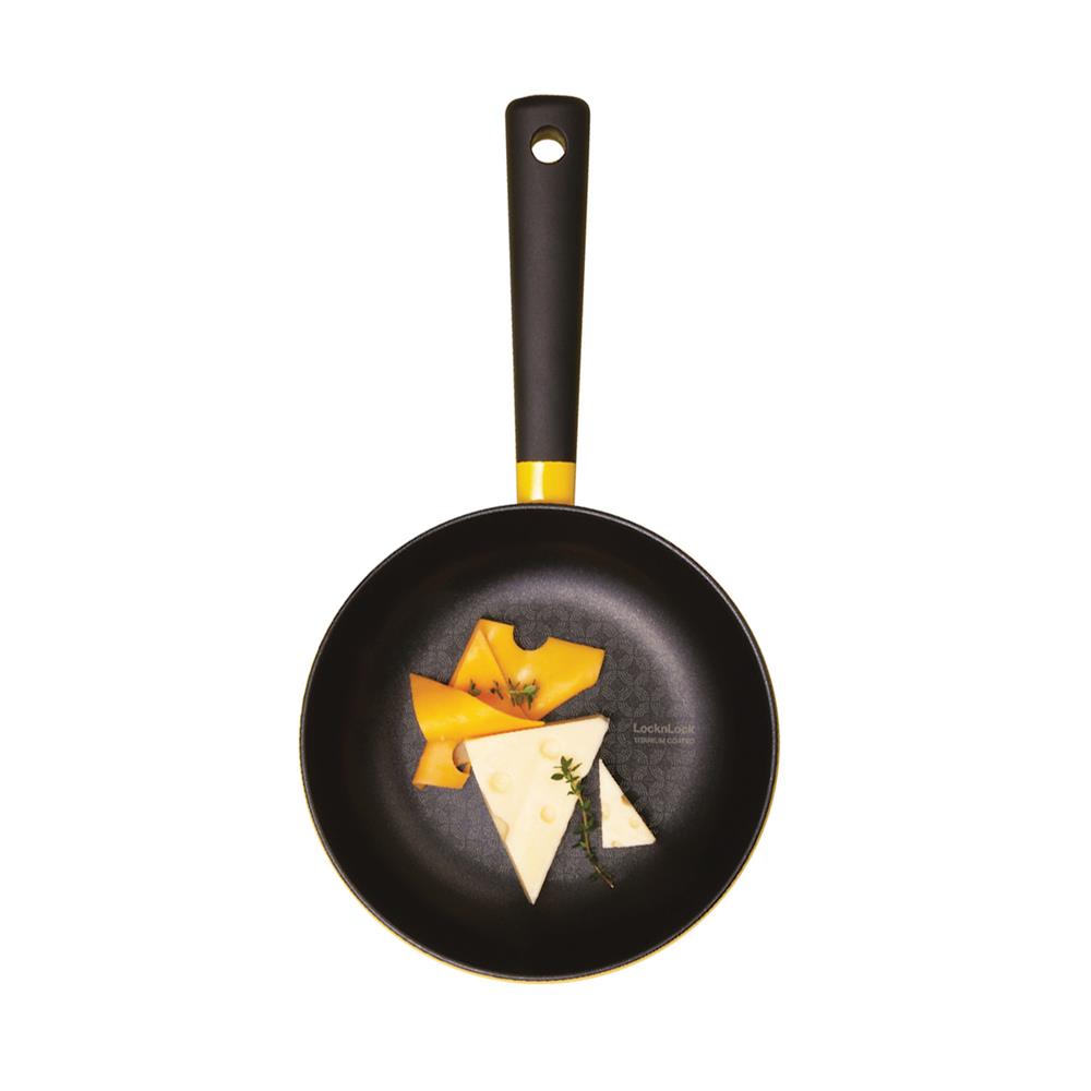 กระทะ 22 ซม. LOCKNLOCK DECORE สีเหลือง