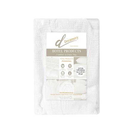 ชุดคลุมอาบน้ำ DREAMERY COTTON WAFFLE 250 GSM SIZE XL สีขาว_2