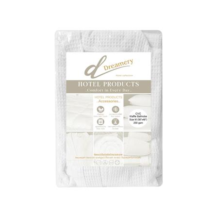 ชุดคลุมอาบน้ำ DREAMERY CVC WAFFLE SIZE M สีขาว_2