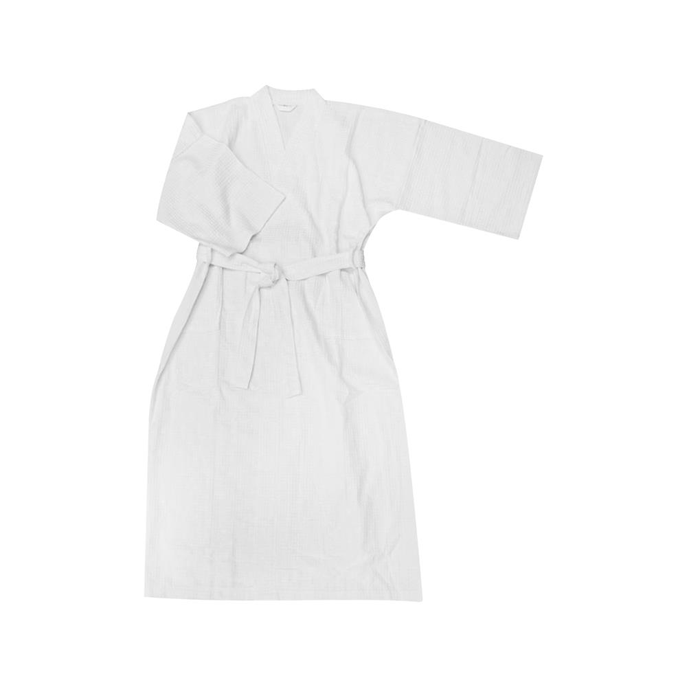 ชุดคลุมอาบน้ำ DREAMERY COTTON WAFFLE 250 GSM SIZE M สีขาว