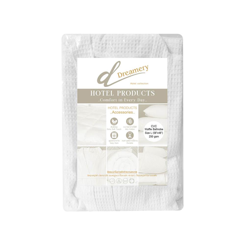 ชุดคลุมอาบน้ำ DREAMERY CVC WAFFLE SIZE L สีขาว