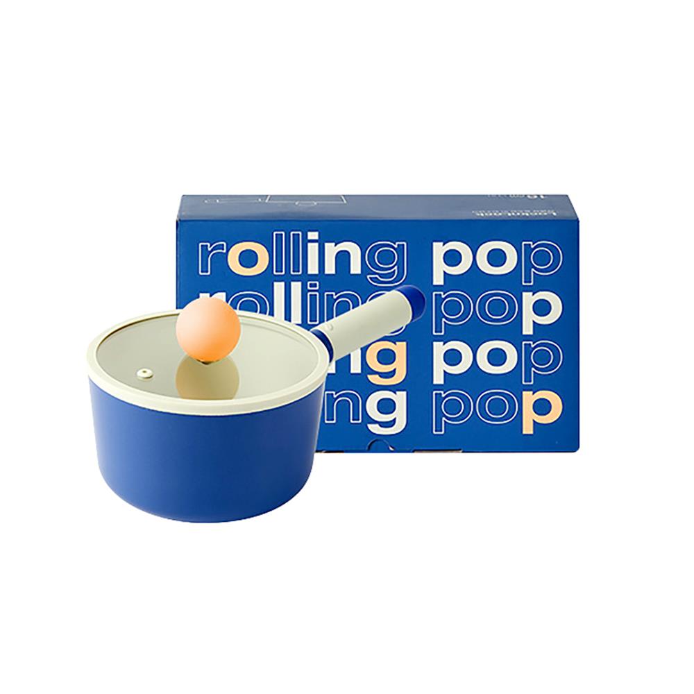หม้อด้าม 16 ซม. LOCKNLOCK ROLLING POP IH สีน้ำเงิน