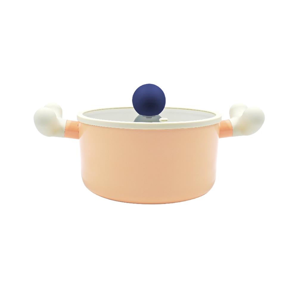 หม้อ 18 ซม. LOCKNLOCK ROLLING POP IH สีส้ม