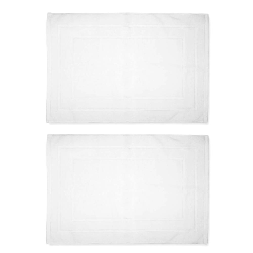 พรมขนหนู DREAMERY PLAIN 20X30 นิ้ว สีขาว (แพ็ก 2 ชิ้น)