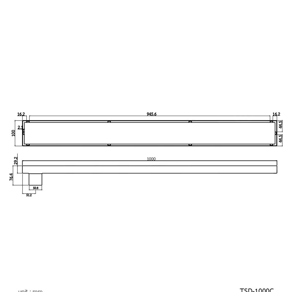 รางน้ำทิ้ง WS TSD-1000C 100 ซม.