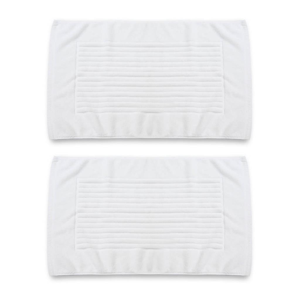 พรมขนหนู DREAMERY PLAIN 18X28 นิ้ว สีขาว (แพ็ก 2 ชิ้น)