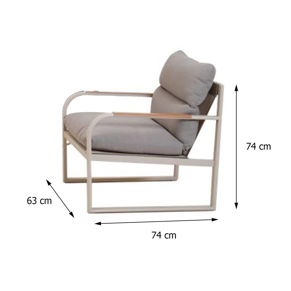 ชุดโซฟาสนาม 4 ที่นั่ง SPRING LUTRICIA สีเทาอ่อน
