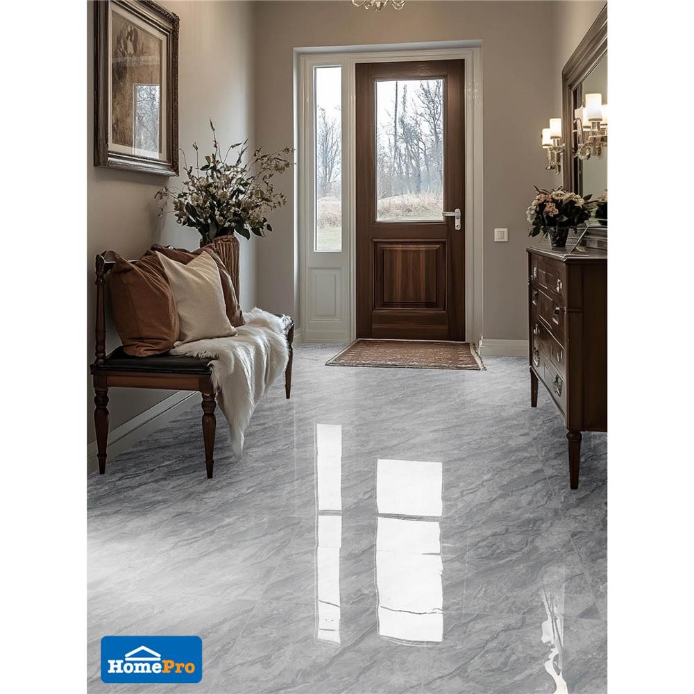 กระเบื้องพื้น 40x40 ซม. TARA คอร่ามาร์เบิ้ล เทา 0.96 ตร.ม.