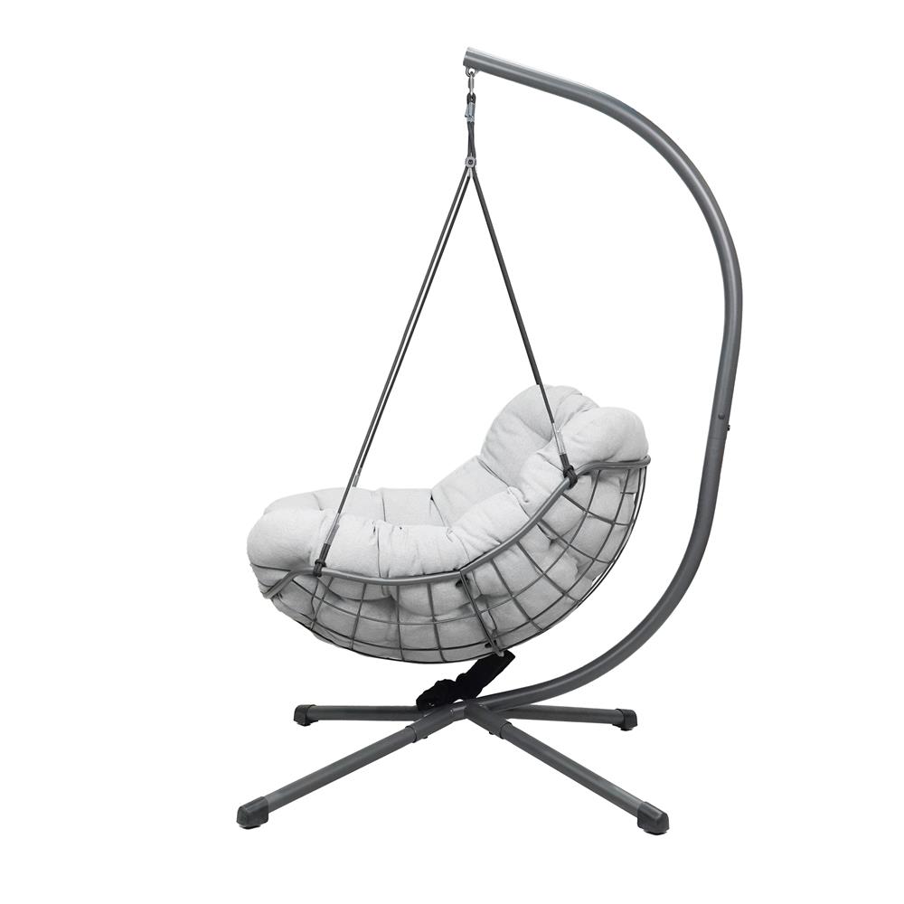 เก้าอี้โยก 1 ที่นั่ง BENETTA ROYAL สีเทาอ่อน