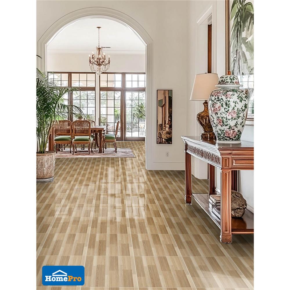 กระเบื้องพื้น 40x40 ซม. TARA ไซรัสวู้ด น้ำตาล 0.96 ตร.ม.