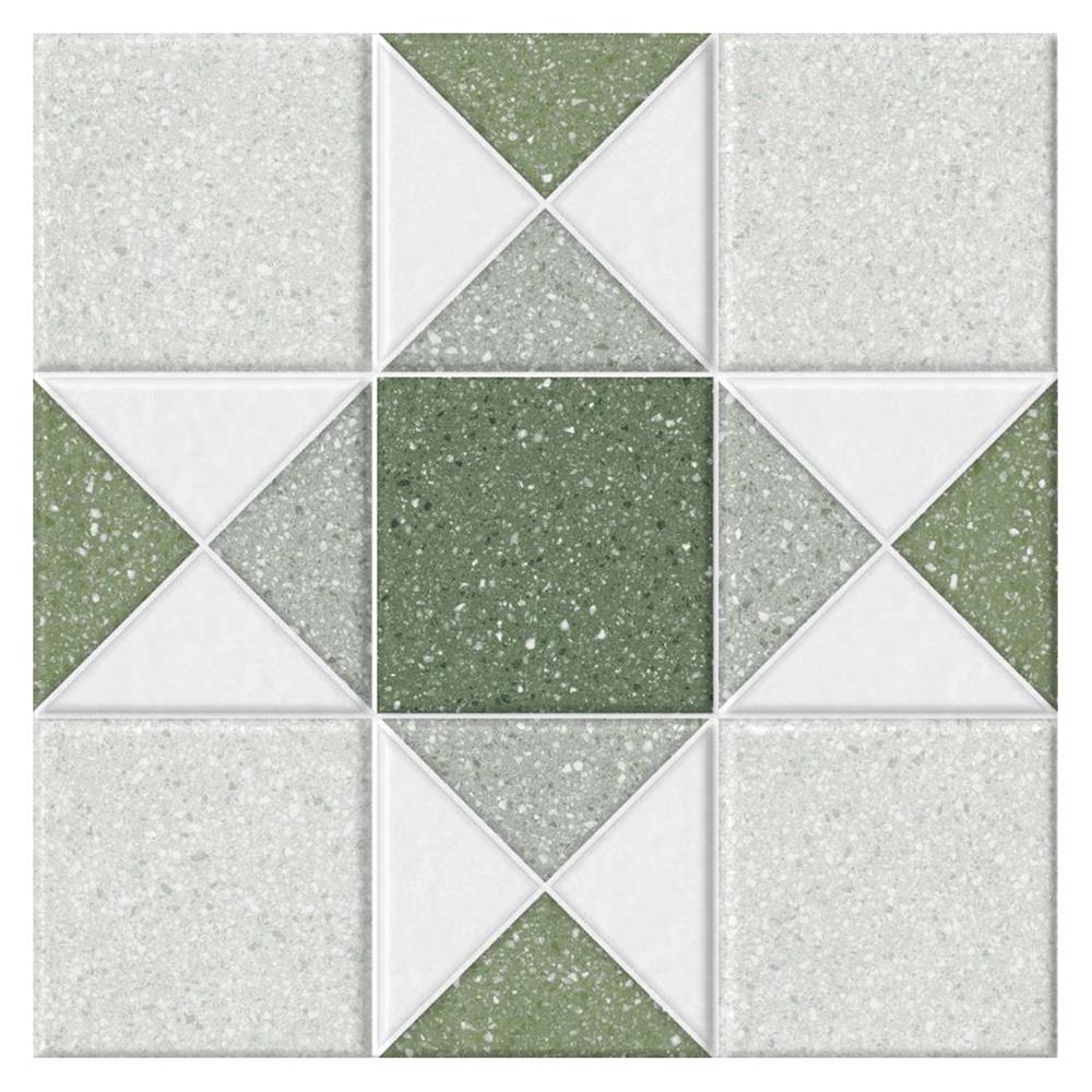 กระเบื้องพื้น 12x12 นิ้ว TARA ร็อคสแควร์ เขียว PM 1 ตร.ม.