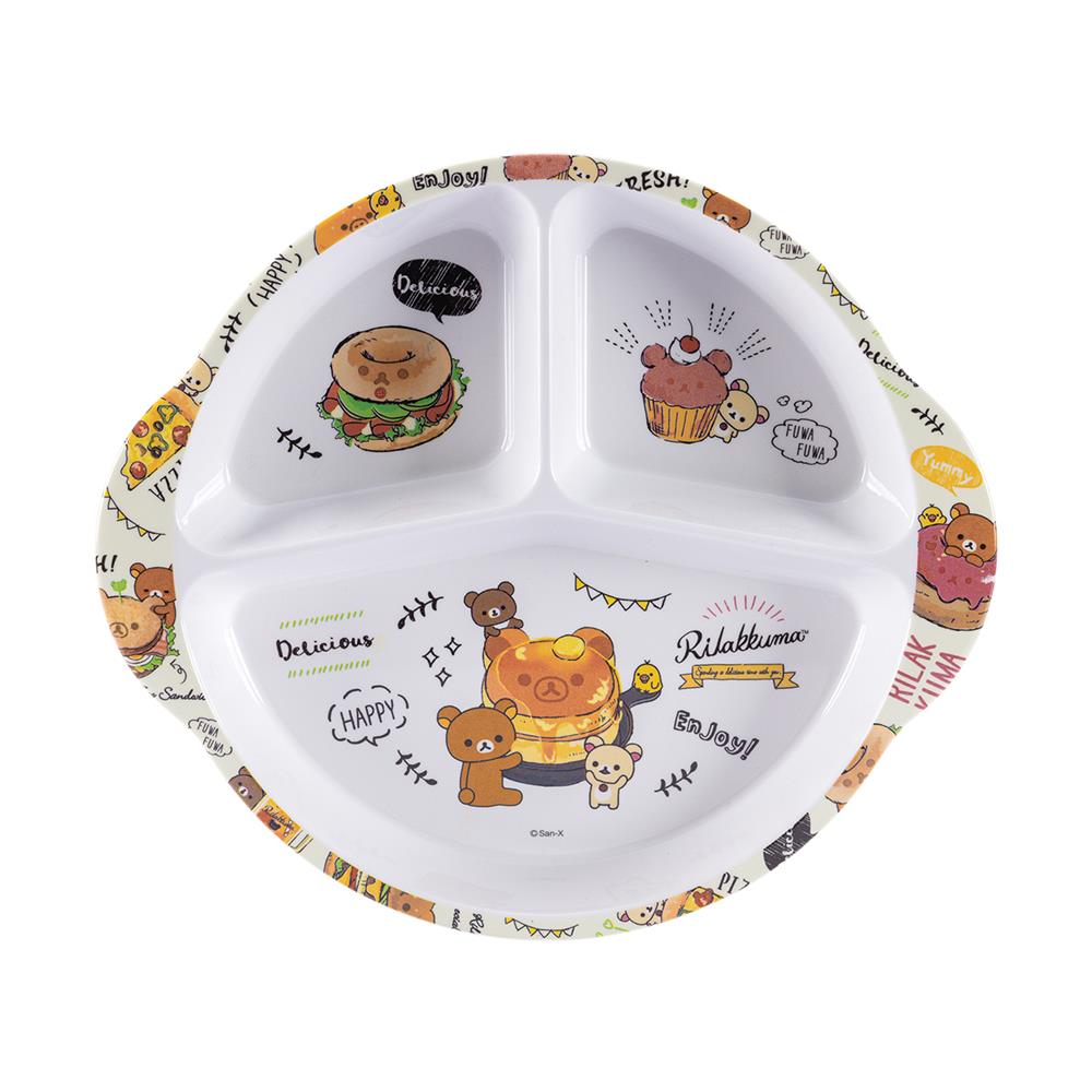 ถาดหลุมเมลามีน 11 นิ้ว SUPERWARE RILAKKUMA HAPPY FOOD