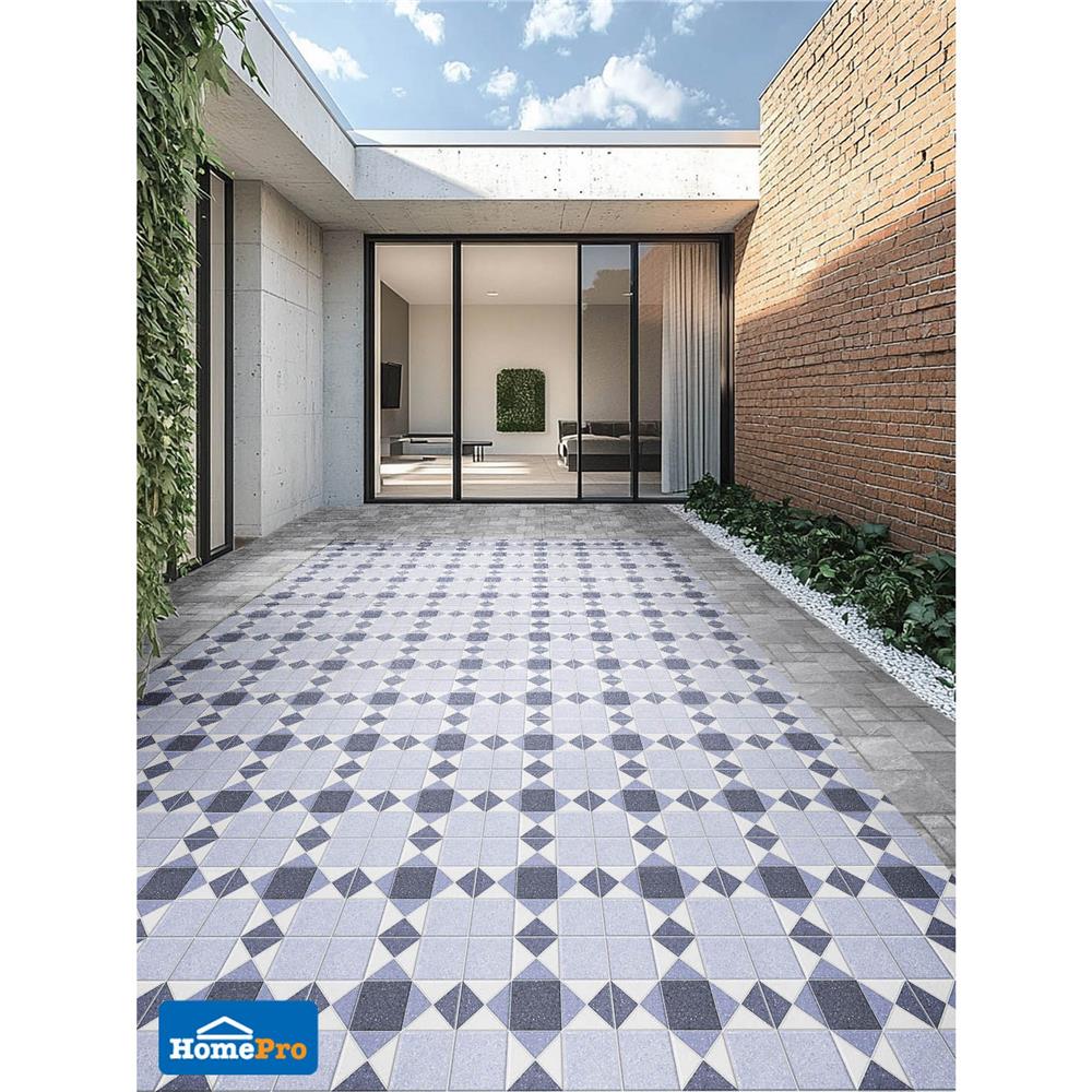 กระเบื้องพื้น 12x12 นิ้ว TARA ร็อคสแควร์ ฟ้า PM 1 ตร.ม.