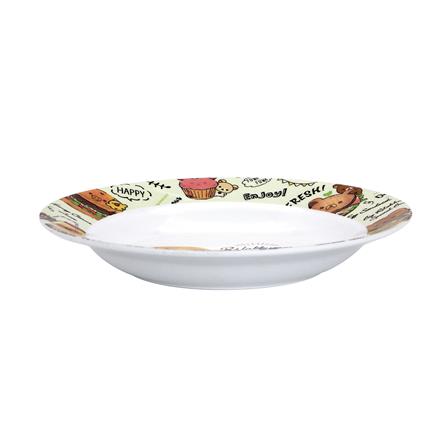 จานเมลามีนลึก 8 นิ้ว SUPERWARE RILAKKUMA HAPPY FOOD_0