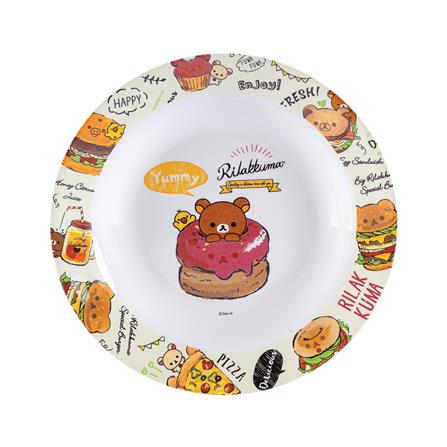 จานเมลามีนลึก 8 นิ้ว SUPERWARE RILAKKUMA HAPPY FOOD_1