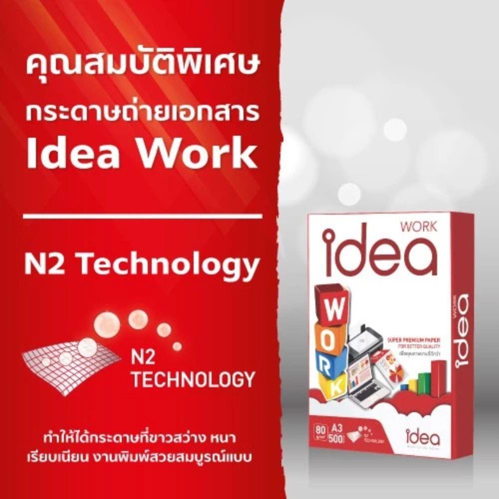 กระดาษถ่ายเอกสาร IDEA BY SCGP WORK 80 แกรม A3 5 รีม ต่อ กล่อง