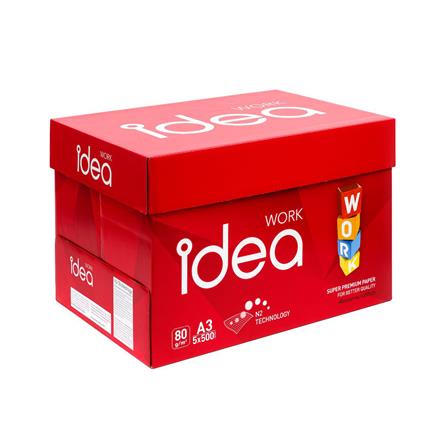 กระดาษถ่ายเอกสาร IDEA BY SCGP WORK 80 แกรม A3 5 รีม ต่อ กล่อง_0