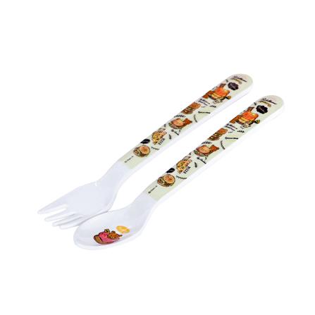 ชุดช้อนส้อมเมลามีนเล็ก SUPERWARE RILAKKUMA HAPPY FOOD_1