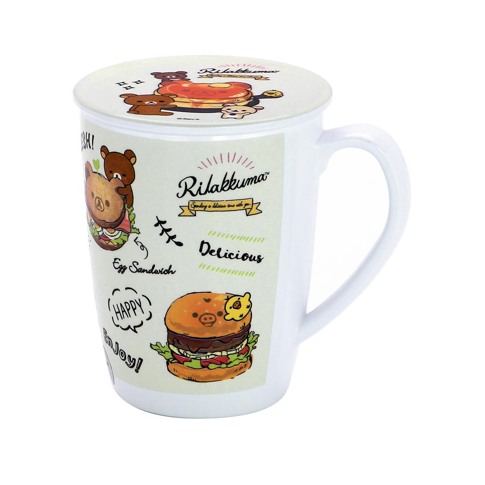 ถ้วยหูเมลามีนพร้อมฝา 450 มล. SUPERWARE RILAKKUMA HAPPY FOOD