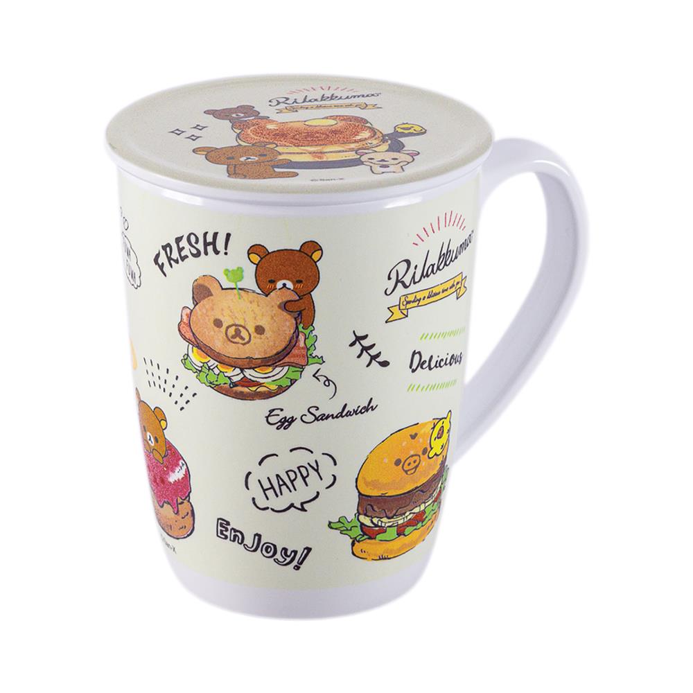 ถ้วยหูเมลามีนพร้อมฝา 450 มล. SUPERWARE RILAKKUMA HAPPY FOOD