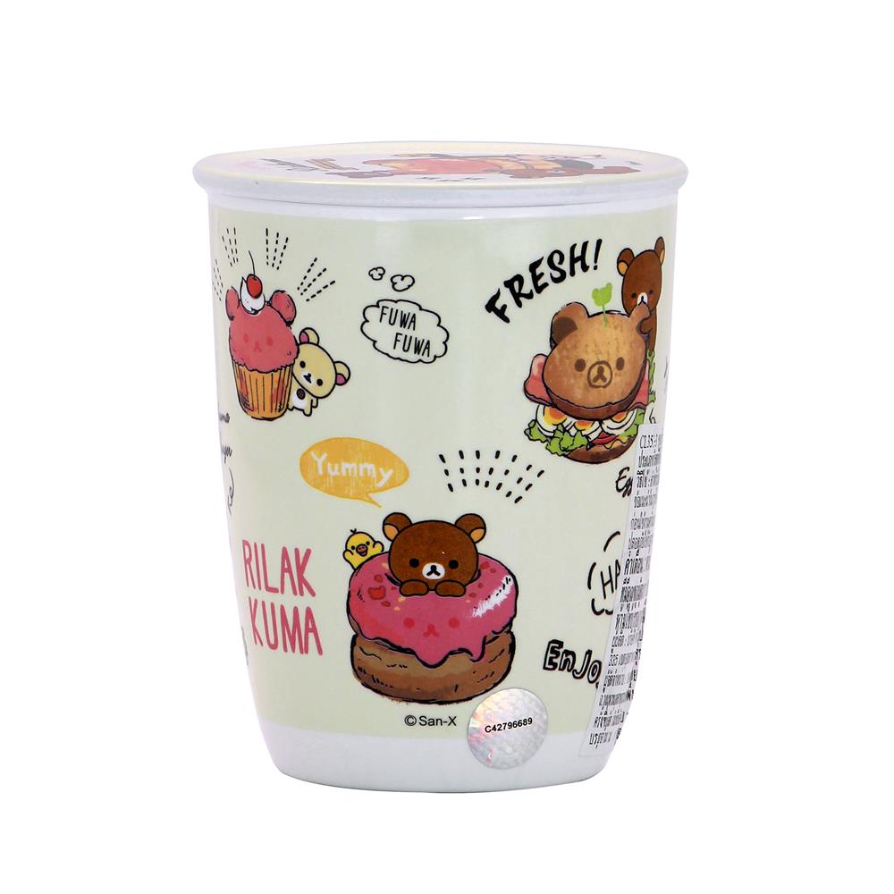 ถ้วยหูเมลามีนพร้อมฝา 450 มล. SUPERWARE RILAKKUMA HAPPY FOOD