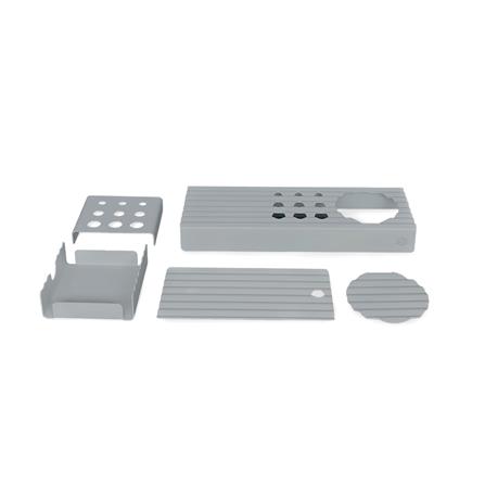 ชุดถาดใส่ของ SPACEMAKER METAL SHEET 5 ชิ้น สีเทา_1