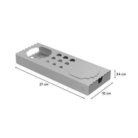 ชุดถาดใส่ของ SPACEMAKER METAL SHEET 5 ชิ้น สีเทา_5