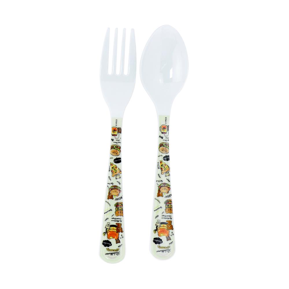 ชุดช้อนส้อมเมลามีน SUPERWARE RILAKKUMA HAPPY FOOD