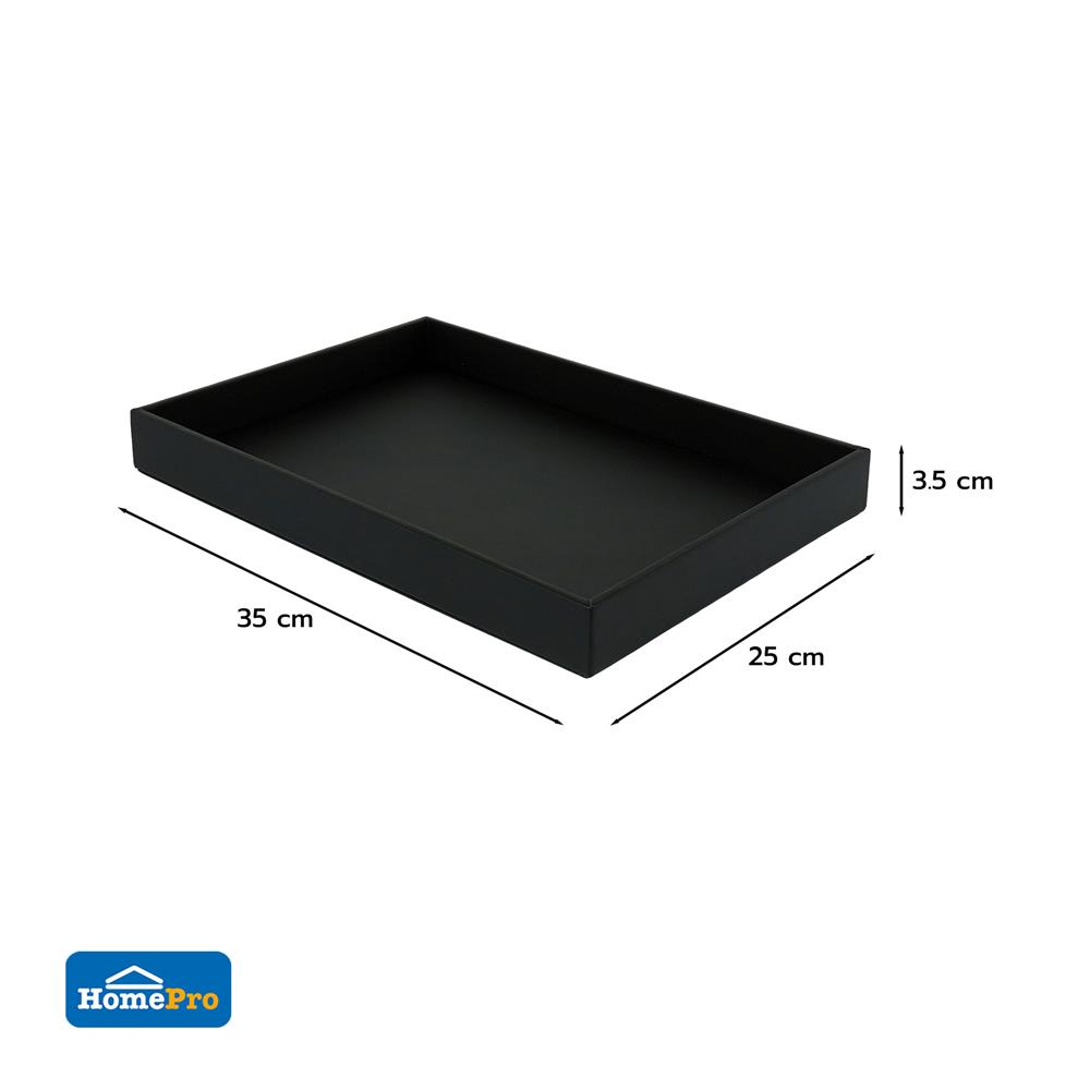 ถาด PVC KECH BASIC 35X25X3.5 ซม. สีดำ