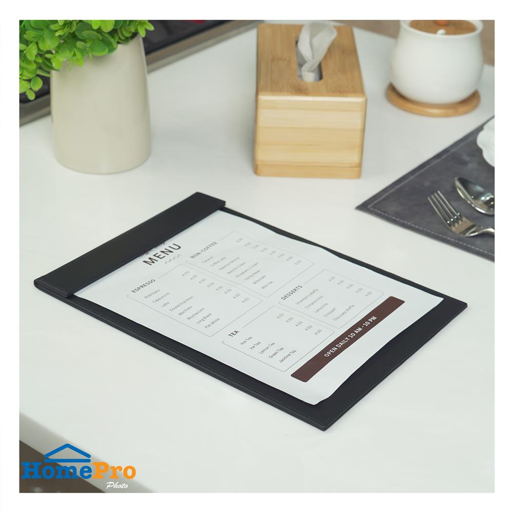 แผ่นรองเขียน A4 PVC KECH BASIC สีดำ