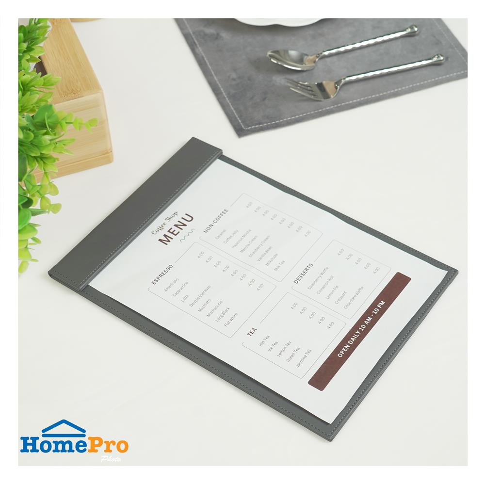 แผ่นรองเขียน A4 PVC KECH BASIC สีเทา