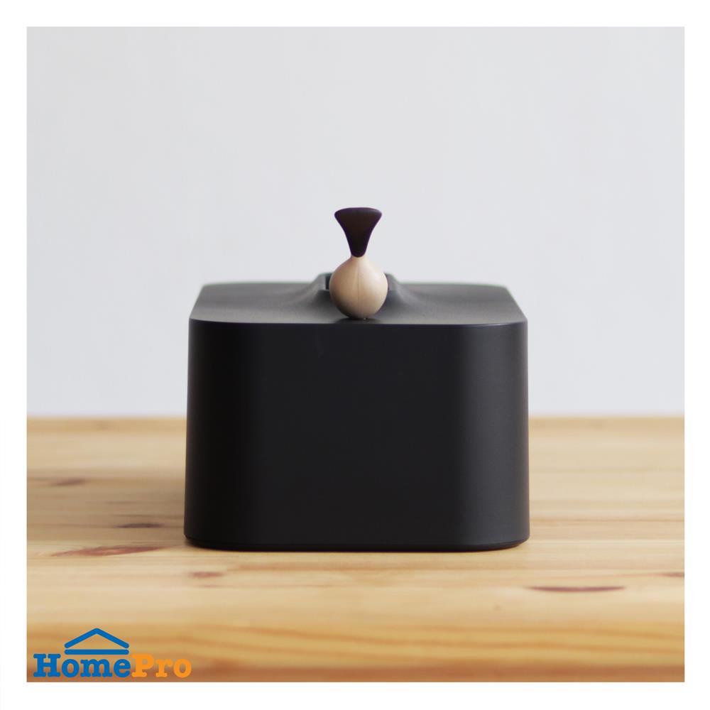 กล่องทิชชู่แผ่น MINIMAL SCULPT BIRD สีดำ