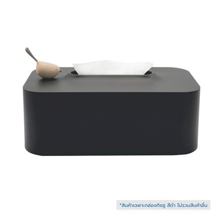 กล่องทิชชู่แผ่น MINIMAL SCULPT BIRD สีดำ_1