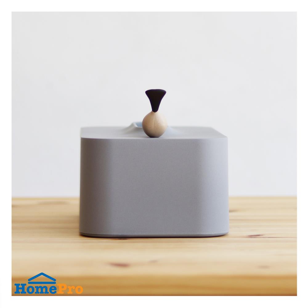 กล่องทิชชู่แผ่น MINIMAL SCULPT BIRD สีเทา