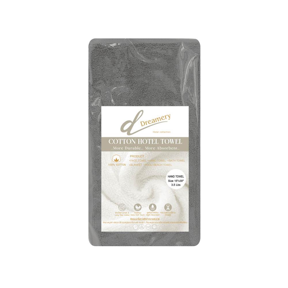 ผ้าขนหนู DREAMERY ขนคู่ 3.5LBS 15X30 นิ้ว สีเทา (แพ็ก 2 ชิ้น)