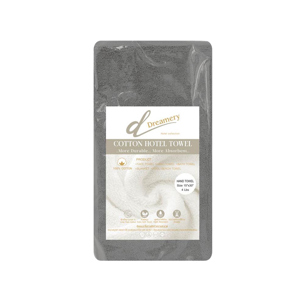 ผ้าขนหนู DREAMERY ขนคู่ 4LBS 15X30 นิ้ว สีเทา (แพ็ก 2 ชิ้น)