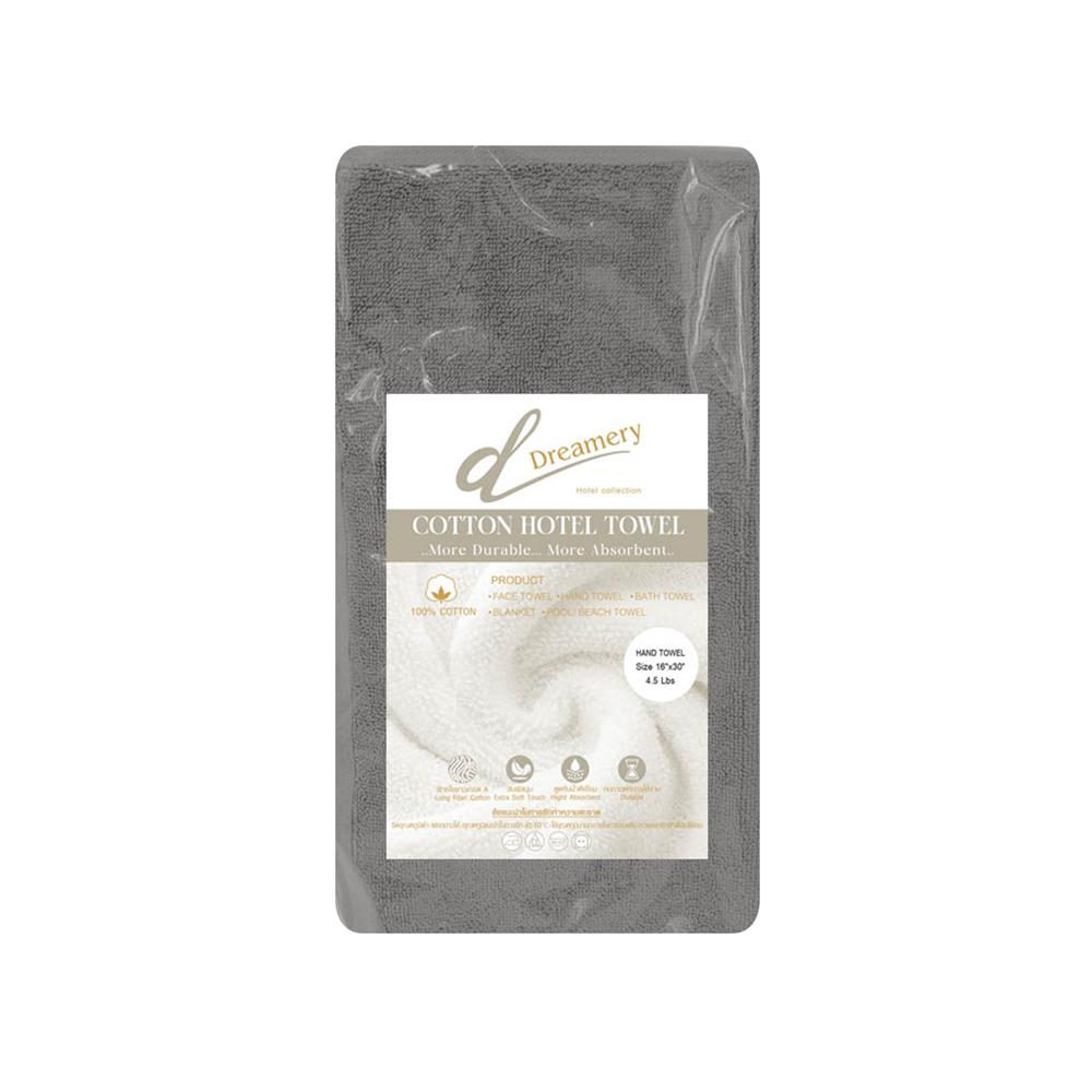 ผ้าขนหนู DREAMERY ขนเดี่ยว 4.5LBS 16X30 นิ้ว สีเทา (แพ็ก 2 ชิ้น)